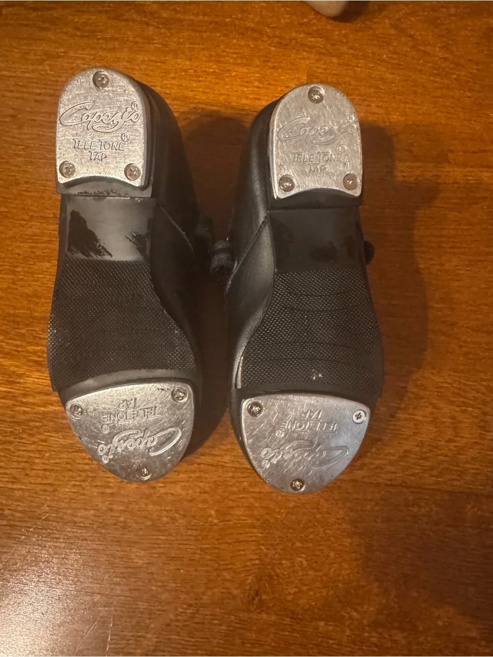 Capezio Black Matte toddler size 10- tap shoes -used